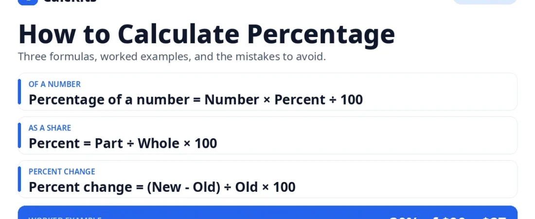How to Calculate Percentage, Step by Step